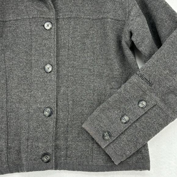 Columbia Women's Wool Blend Jacket Button Front Lined Gray Size M - Picture 4 of 12